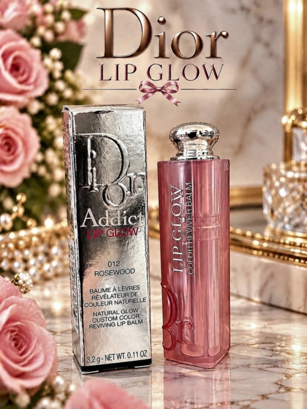 Dior Addict Lip Glow Lip Glow 012 Rosewood NWT